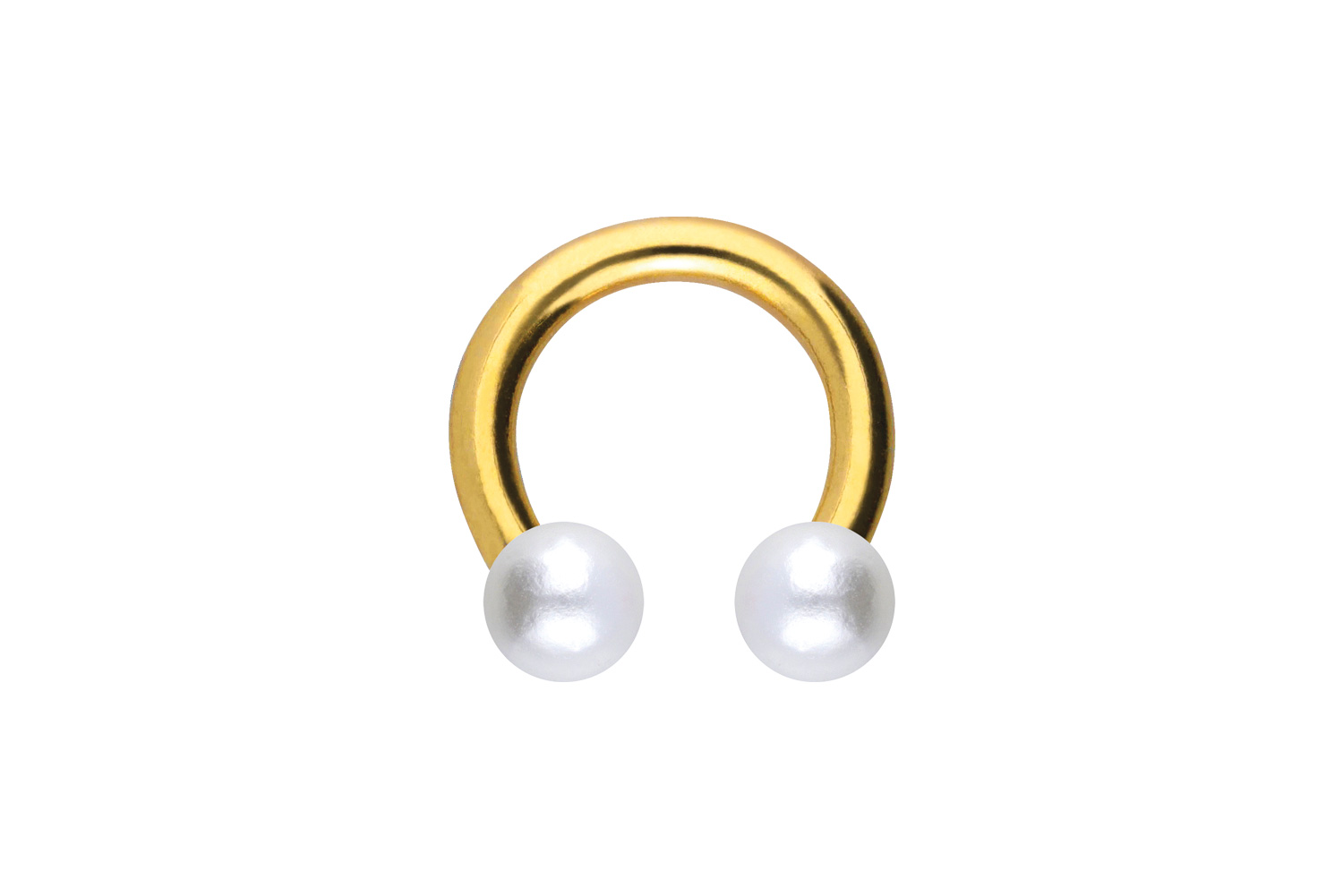 Titan Hufeisenring Piercing SYNTHETISCHE PERLEN